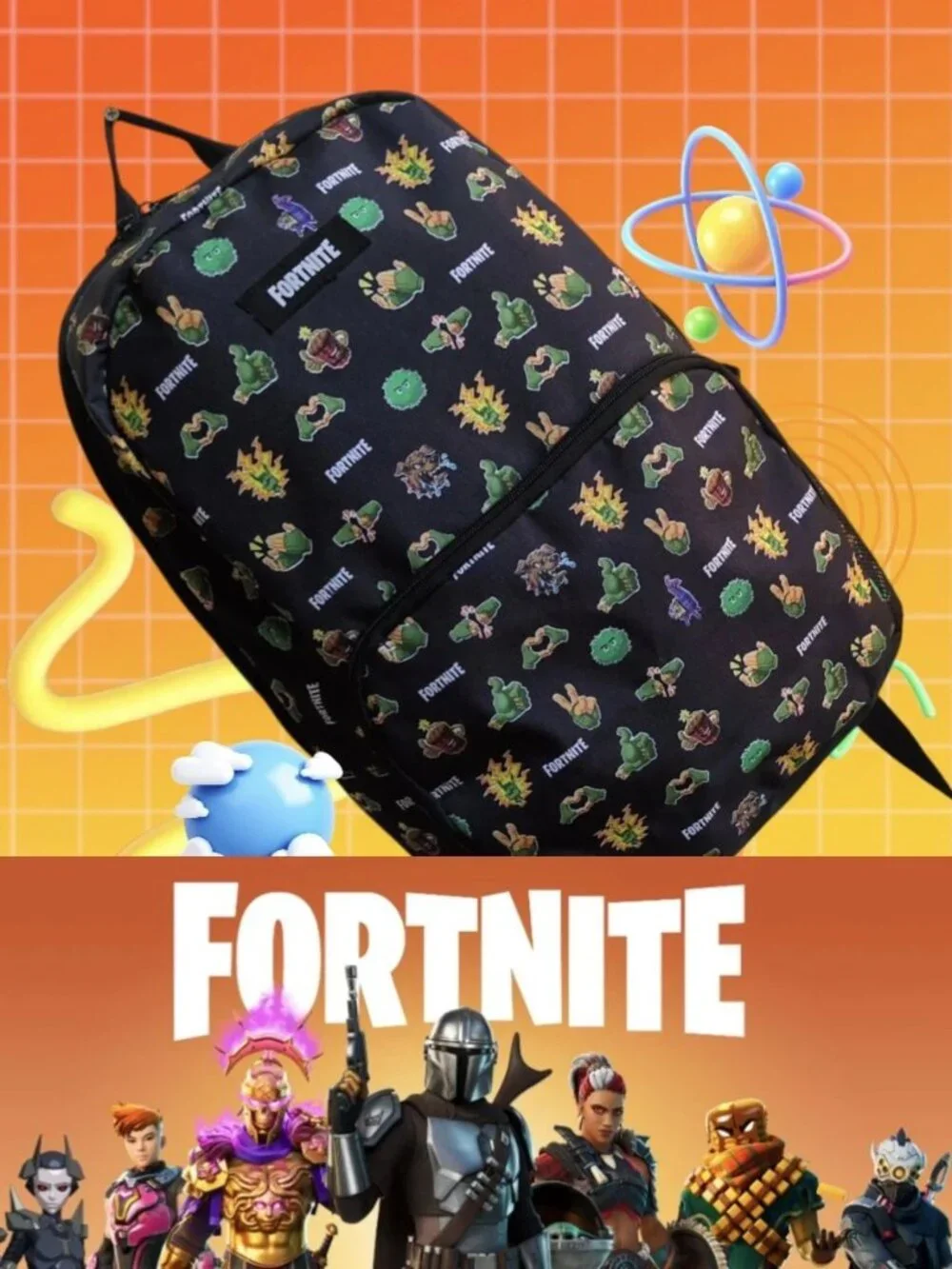 FORTNITE GAME LARGE 18x12x6 BACKPACK BOOK BAG CARRIER SCHOOL TRAVEL GAMING